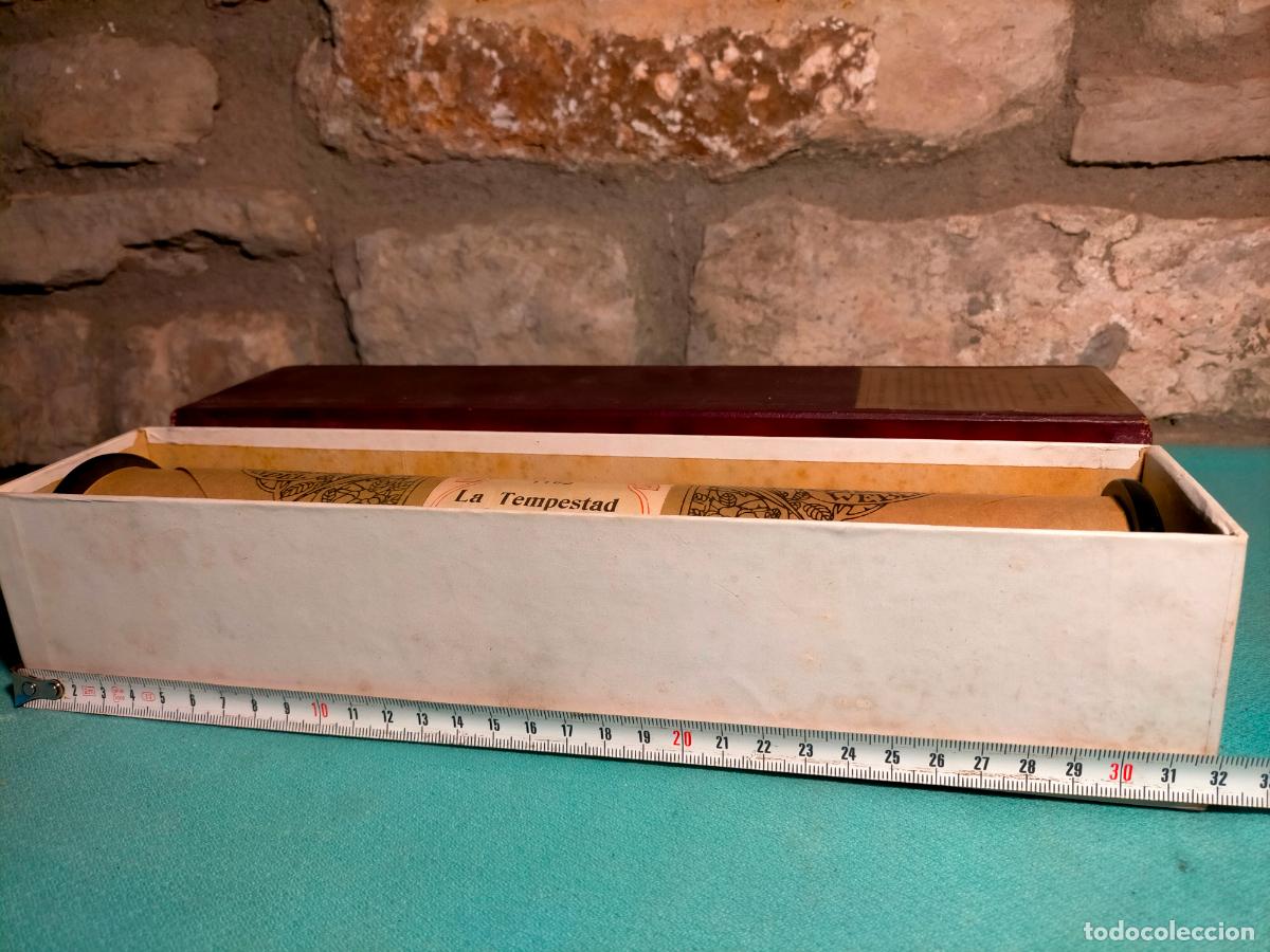 Instrumentos musicales: Rollo de pianola antiguo con caja La Tempestad Chapi 1162 - Foto 3