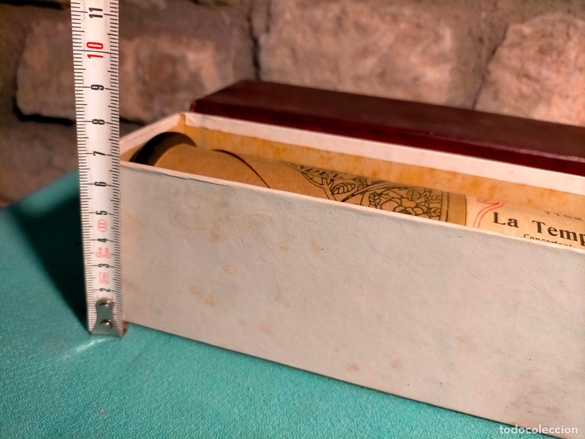 Instrumentos musicales: Rollo de pianola antiguo con caja La Tempestad Chapi 1162 - Foto 4