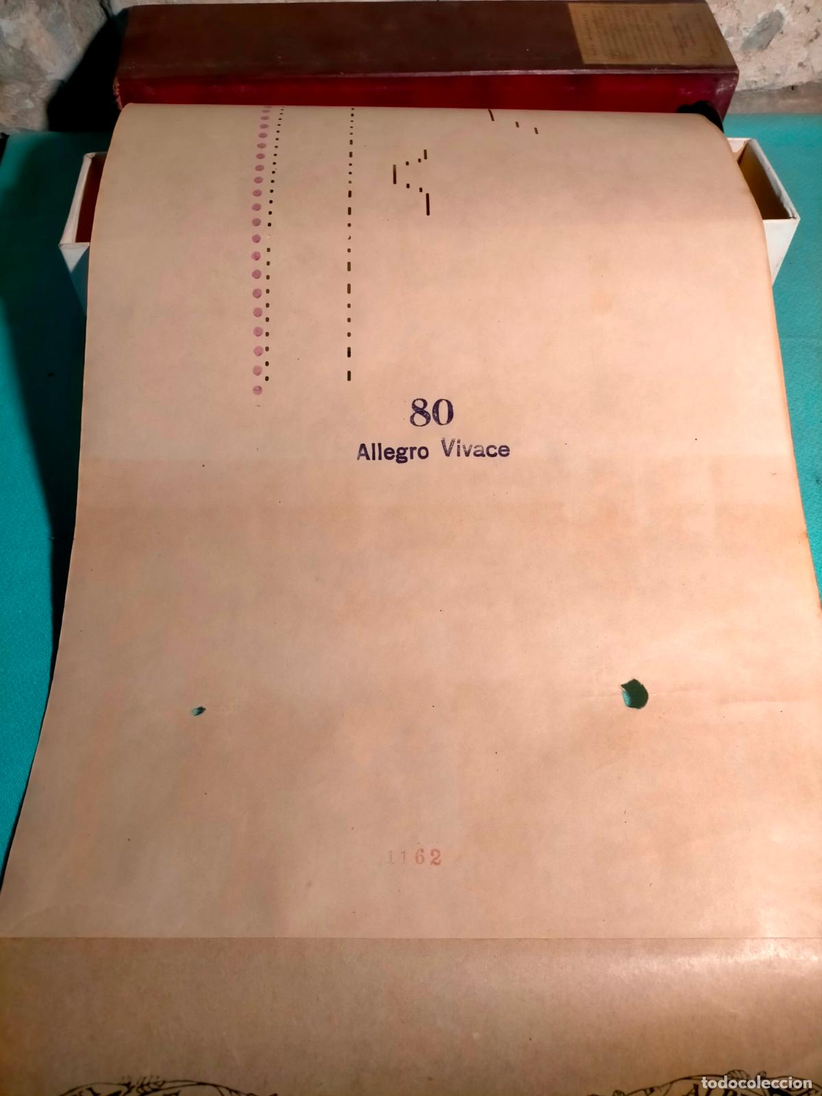 Instrumentos musicales: Rollo de pianola antiguo con caja La Tempestad Chapi 1162 - Foto 6