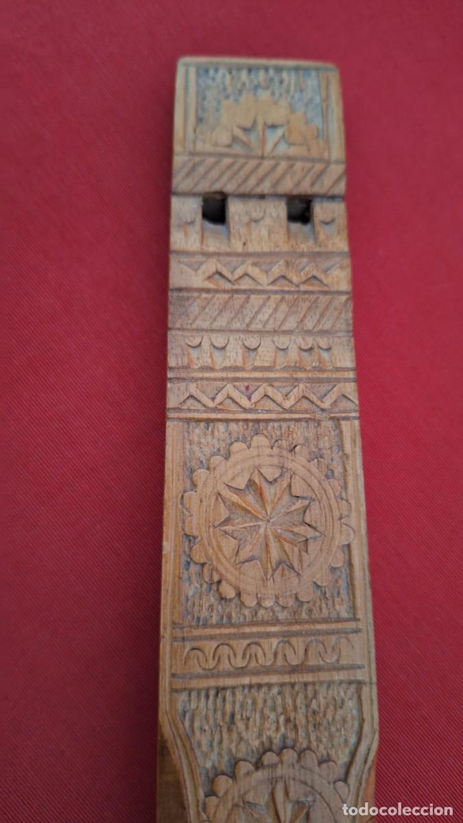 Instrumentos musicales: Flauta doble tallada de Yugoslavia - Foto 2