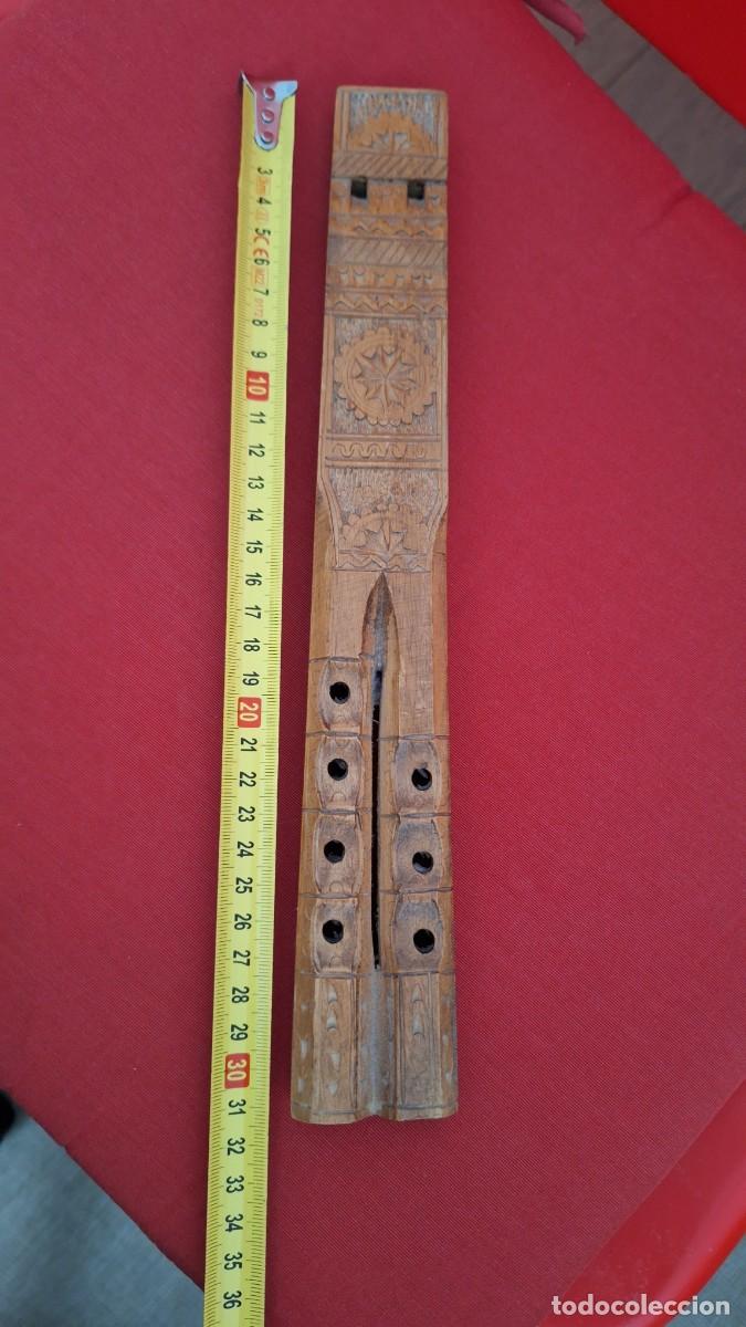 Instrumentos musicales: Flauta doble tallada de Yugoslavia - Foto 4