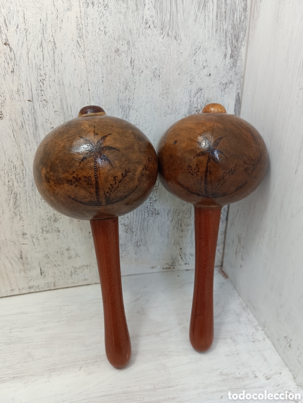 Instrumentos musicales: MARACAS ARTESANALES CUBA. - Foto 6