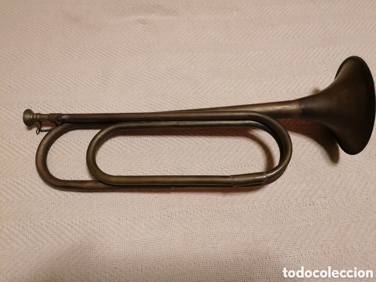 Instrumentos musicales: Corneta aut&eacute;ntica de laton - Foto 1