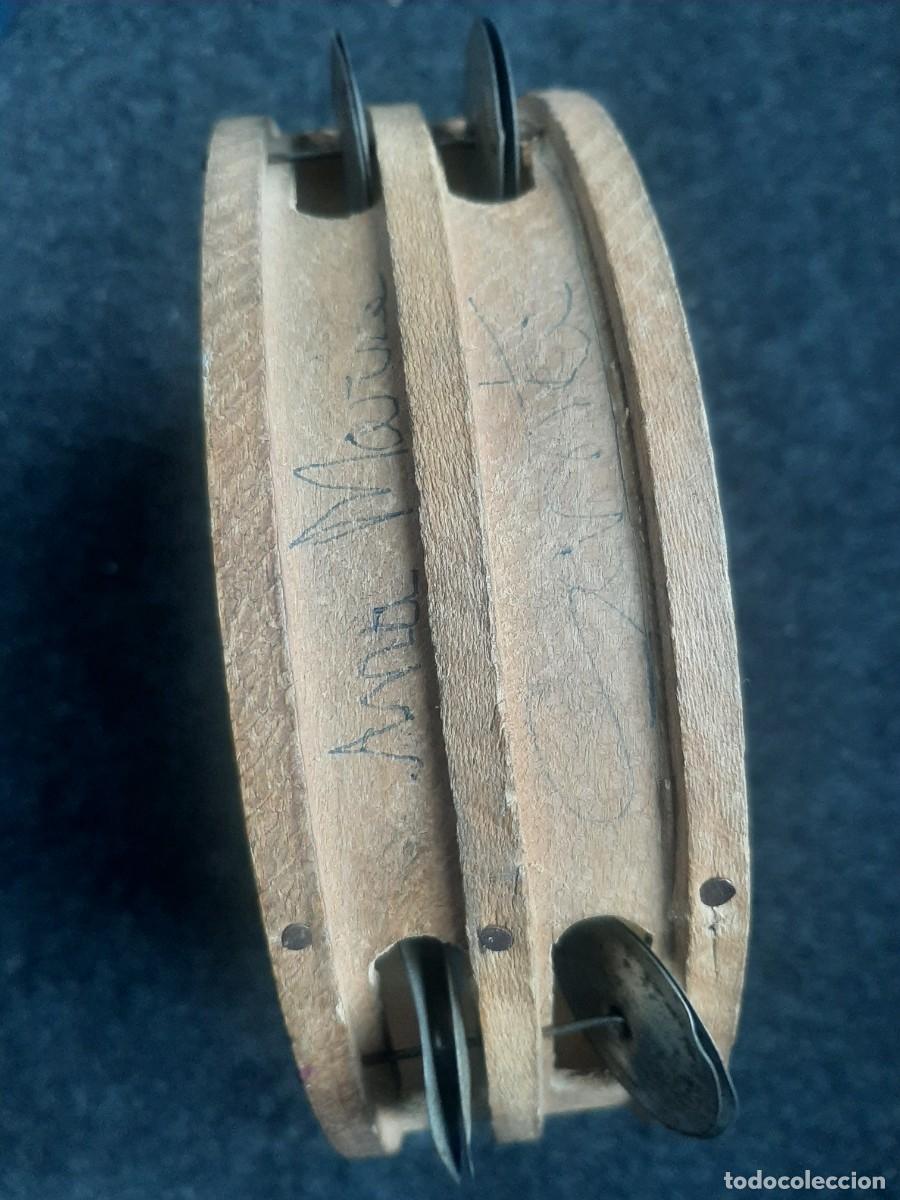 Instrumentos musicales: Pandereta antigua piel - Foto 3