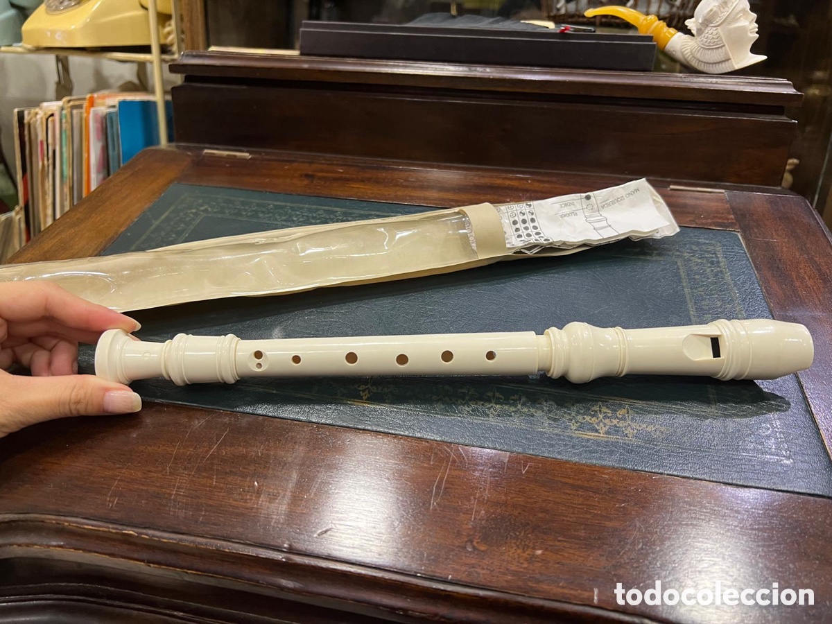 Instrumentos musicales: Flauta antigua con su funda - Foto 3
