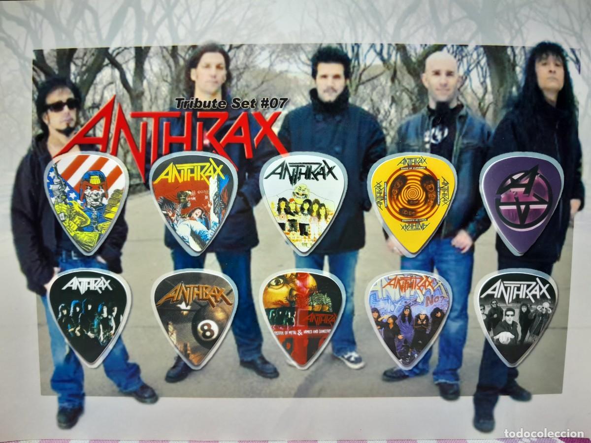 Instrumentos musicales: ANTHRAX. COLECCI&Oacute;N DE 10 P&Uacute;AS DE GUITARRA. - Foto 1
