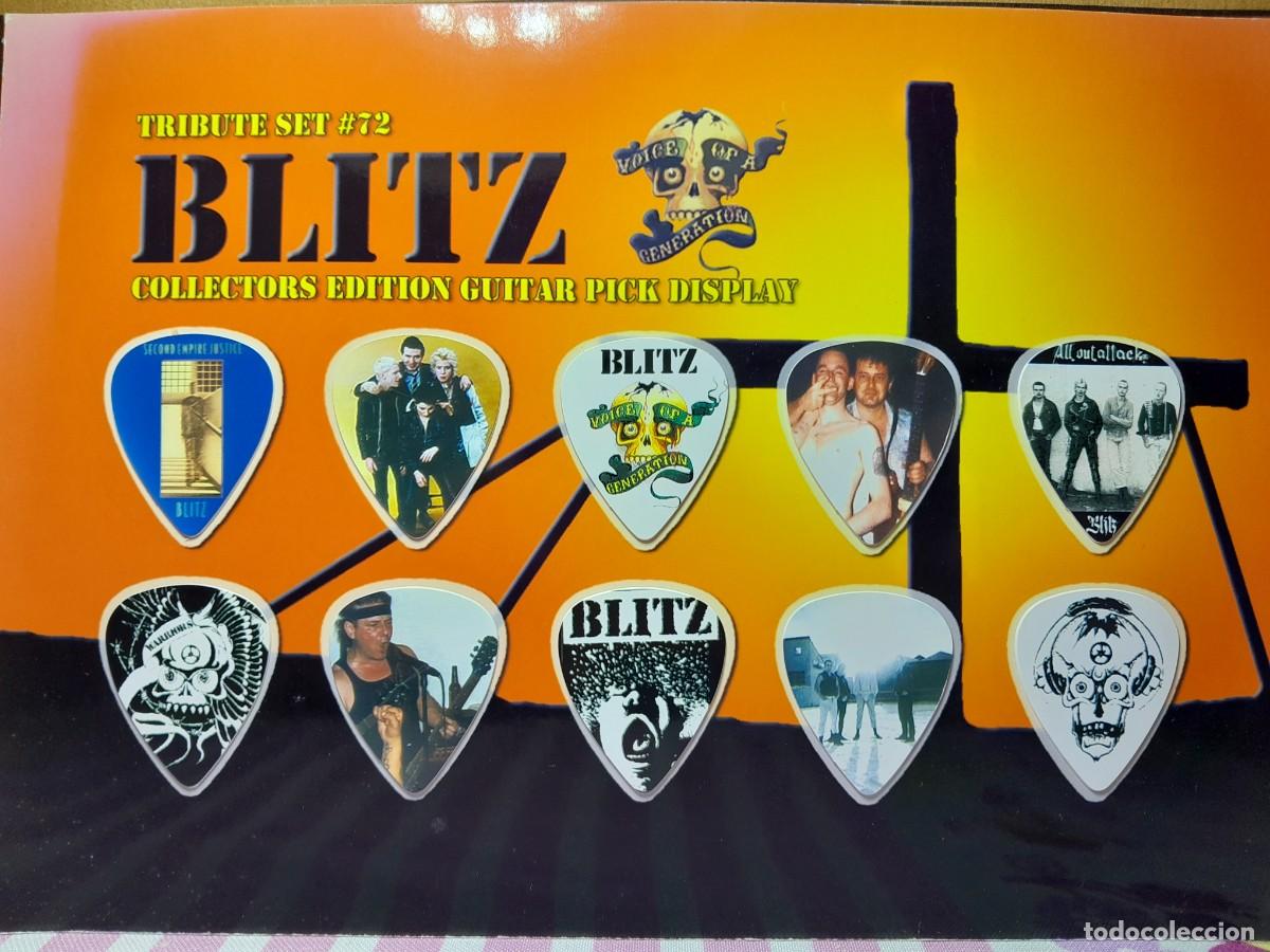 Instrumentos musicales: BLITZ. COLECCI&Oacute;N DE 10 P&Uacute;AS DE GUITARRA. - Foto 1