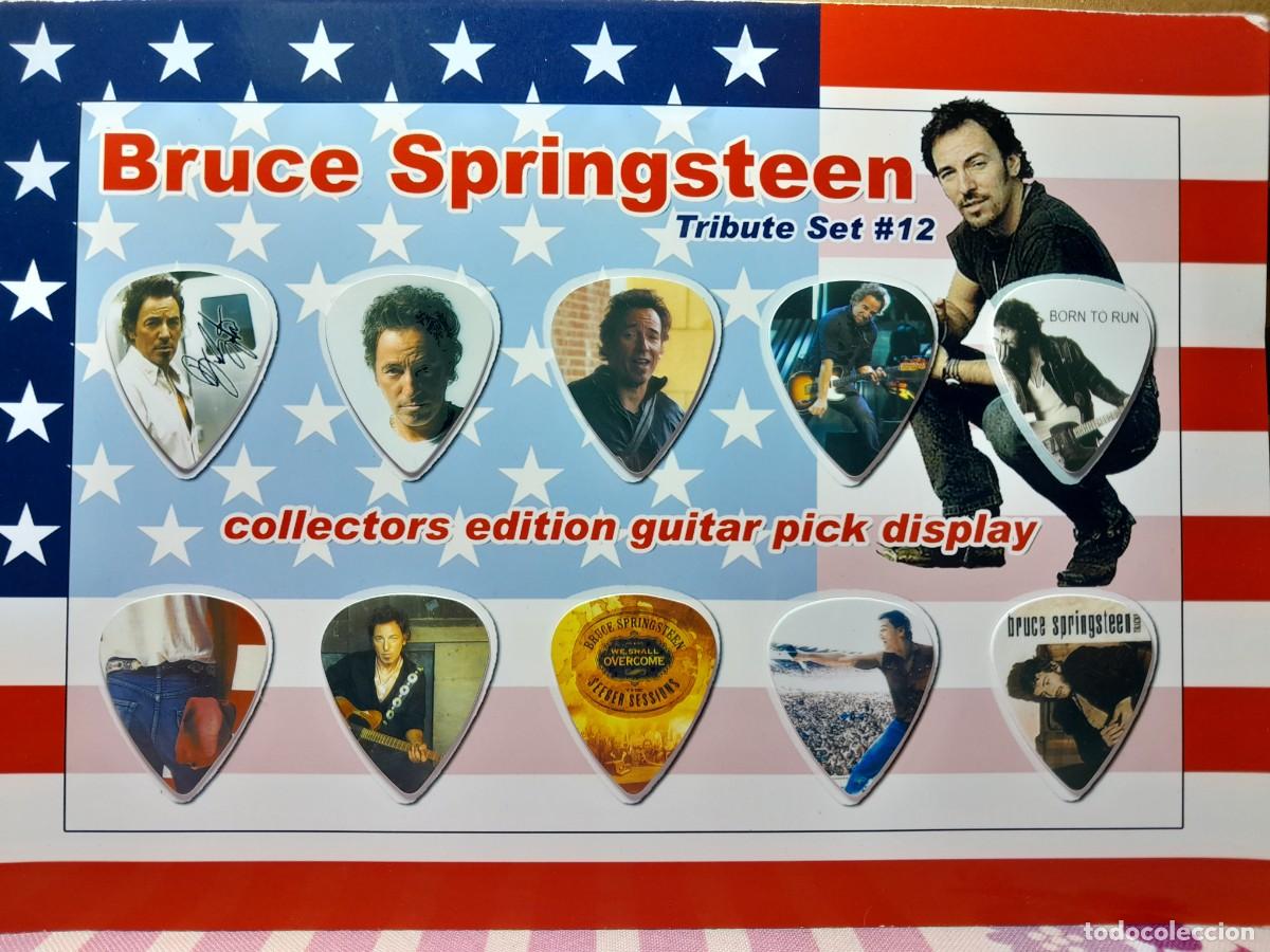 Instrumentos musicales: BRUCE SPRINGSTEEN. COLECCI&Oacute;N DE 10 P&Uacute;AS DE GUITARRA. - Foto 1