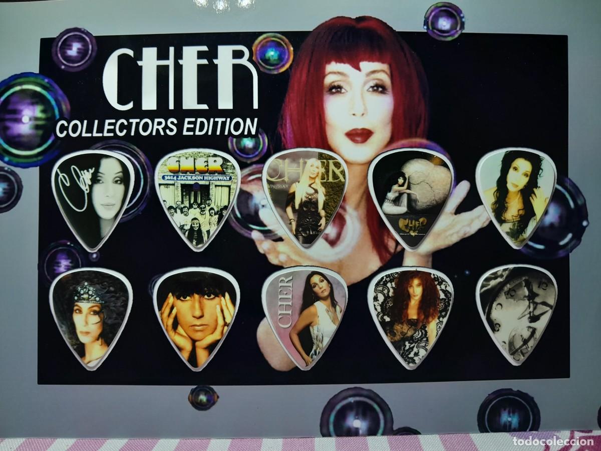 Instrumentos musicales: CHER. COLECCI&Oacute;N DE 10 P&Uacute;AS DE GUITARRA. - Foto 1