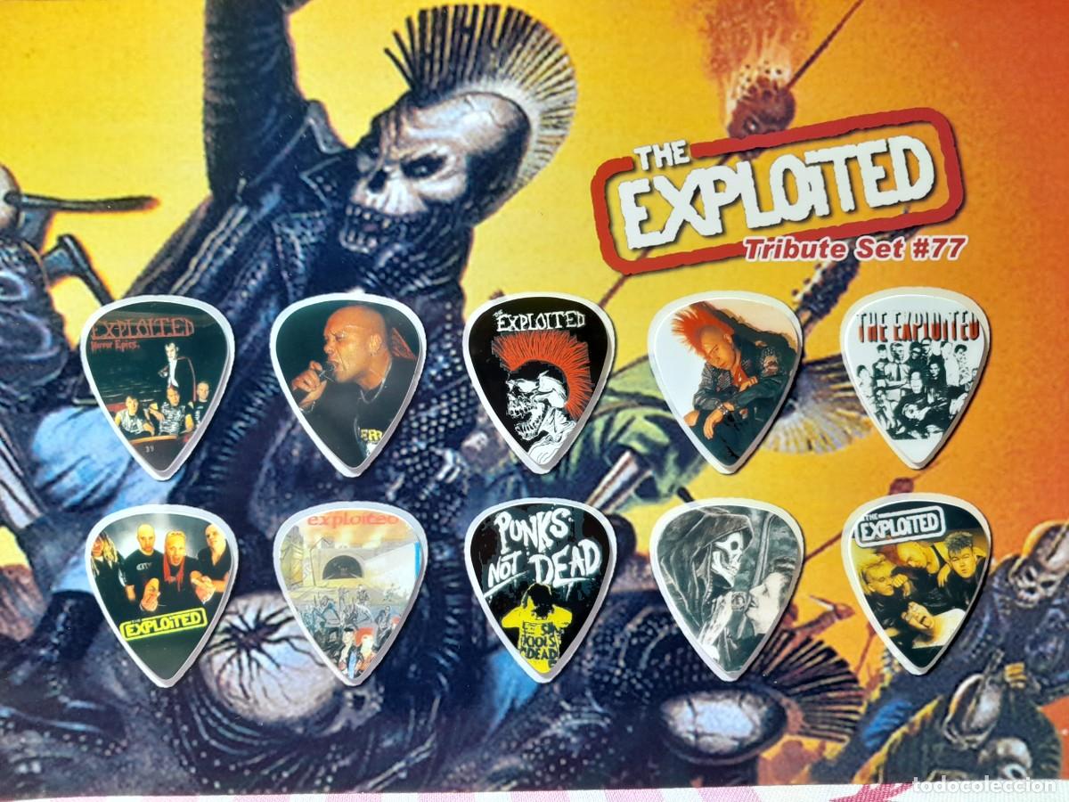 Instrumentos musicales: THE EXPLOITED. COLECCI&Oacute;N DE 10 P&Uacute;AS DE GUITARRA. - Foto 1
