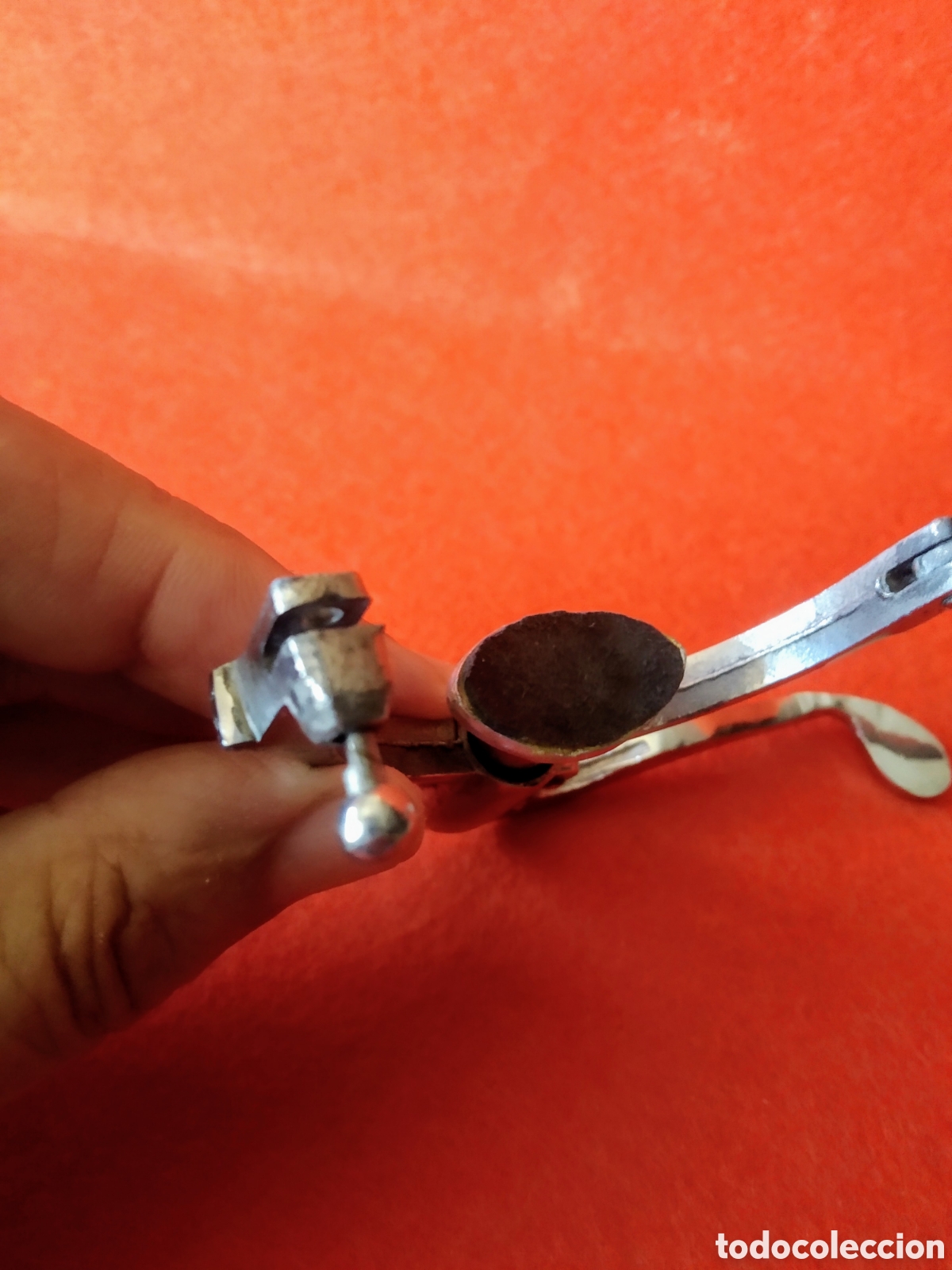 Instrumentos musicales: ANTIGUA CEJILLA DE PISTON PARA GUITARRA - Foto 6
