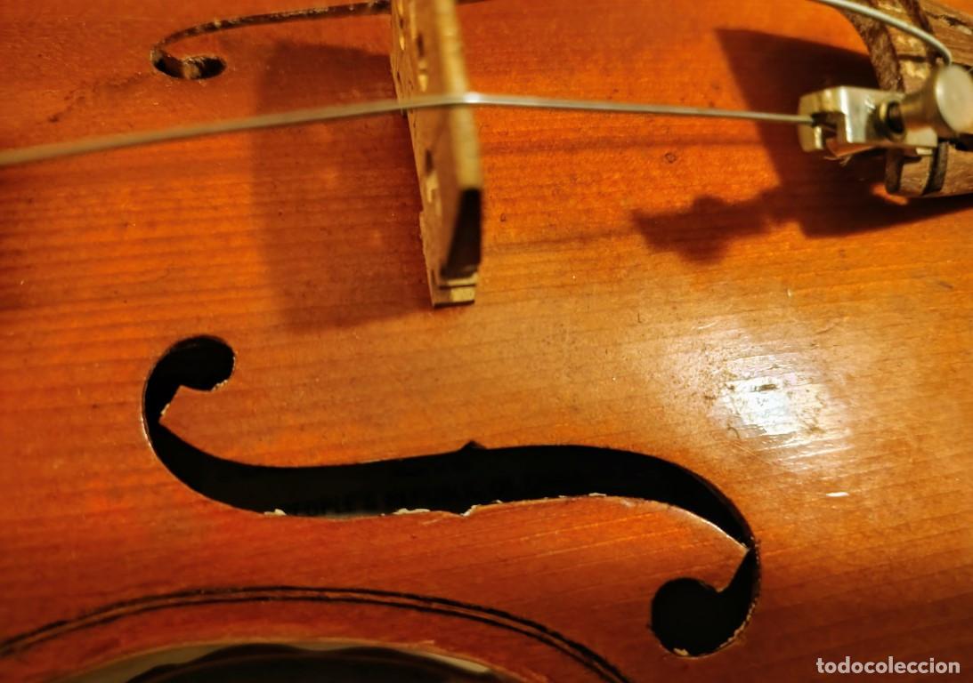 Instrumentos musicales: antiguo violin El Tesoro (202) con estuche - Foto 7