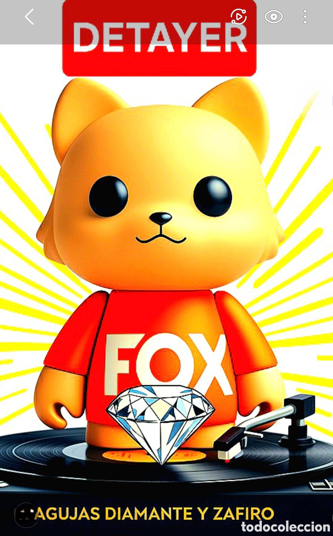 Instrumentos musicales: AGUJA TOCADISCOS FOX - 668DST-W/DIAMANTE - Foto 14