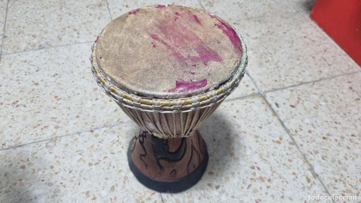 Instrumentos musicales: DJEMBE Africano, tallado a mano - Foto 6