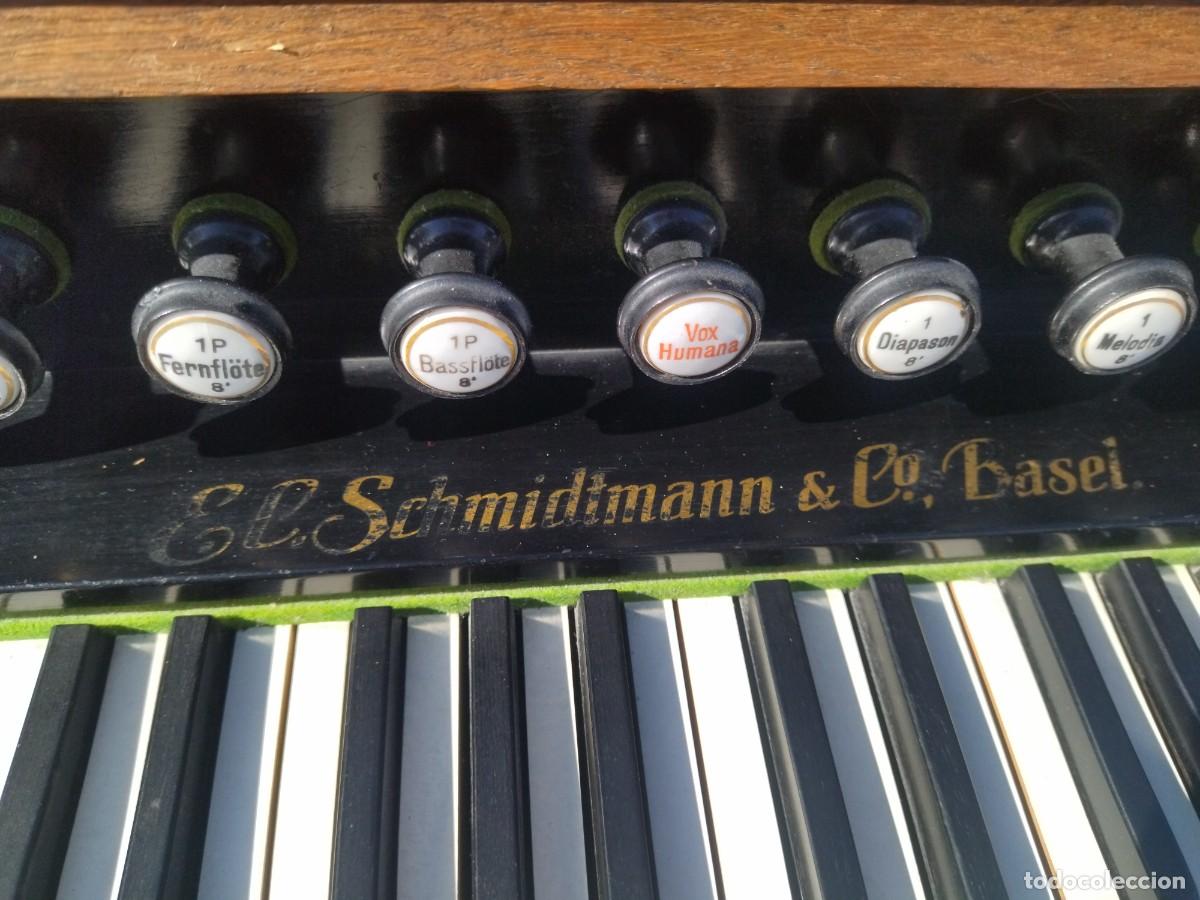 Instrumentos musicales: Antiguo Armonio El. schmidtmann & co. - Foto 11