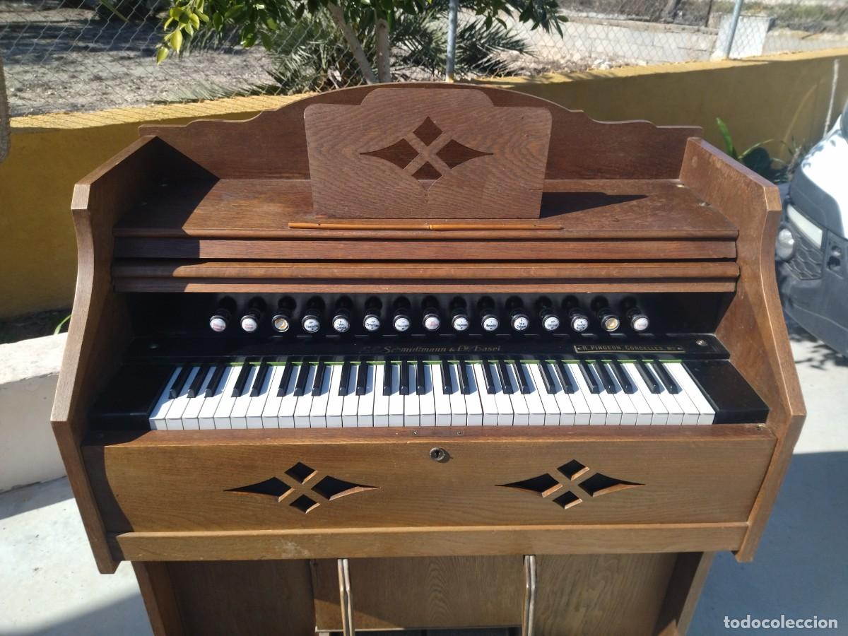 Instrumentos musicales: Antiguo Armonio El. schmidtmann & co. - Foto 16