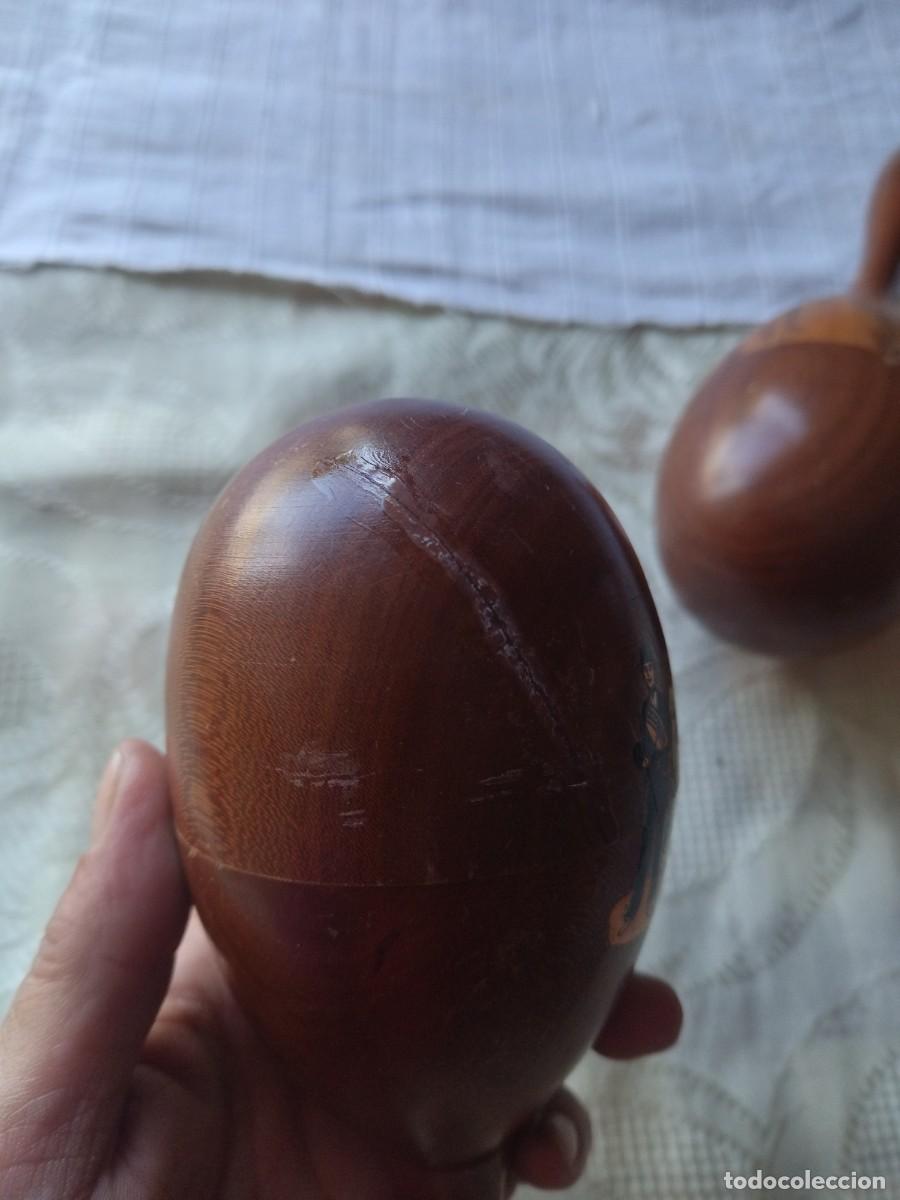 Instrumentos musicales: MARACAS ANTIGUAS TRADICIONALES EN MADERA - Foto 10