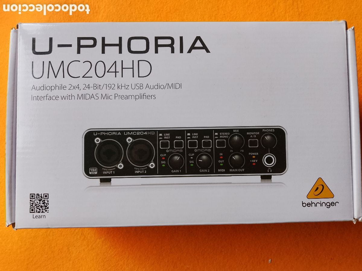 Instrumentos musicales: BERINGHER - U-PHORIA . UMC204HD . INTERFACE AUDIO - MIDI. NUEVO - Foto 1
