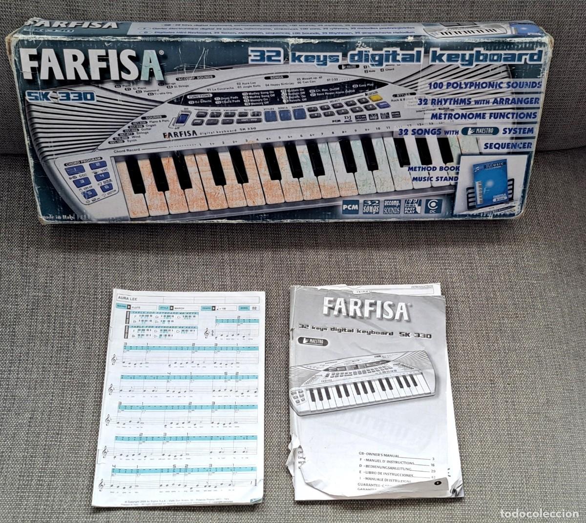 Instrumentos musicales: TECLADO DIGITAL FARFISA SK 330. FUNCIONANDO PERFECTAMENTE. - Foto 2