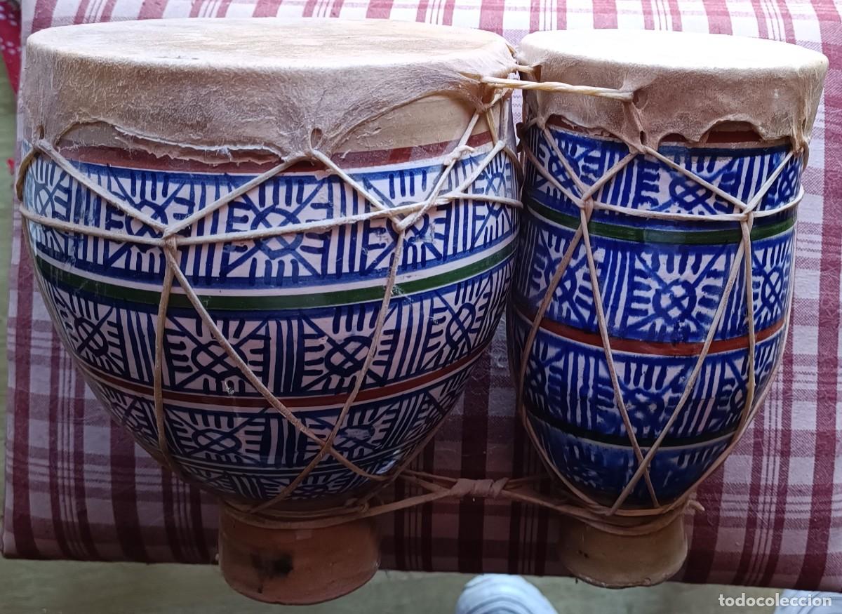 Instrumentos musicales: Bongos en cer&aacute;mica - Marruecos - Foto 1