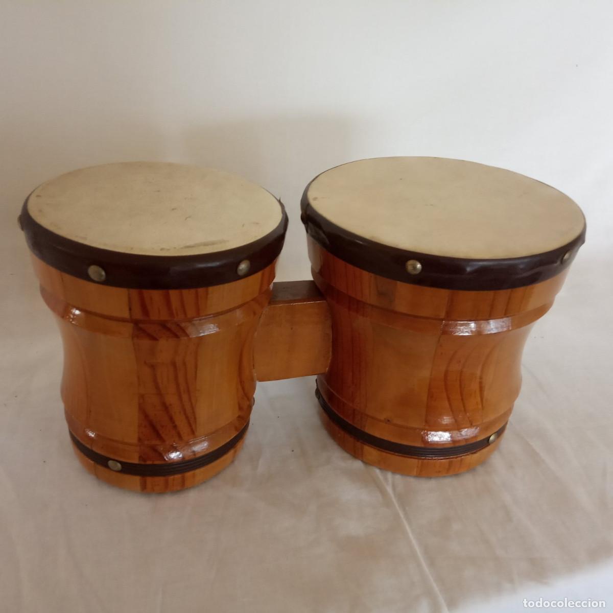 Instrumentos musicales: Bong&oacute; de los a&ntilde;os 70 de madera - Foto 2
