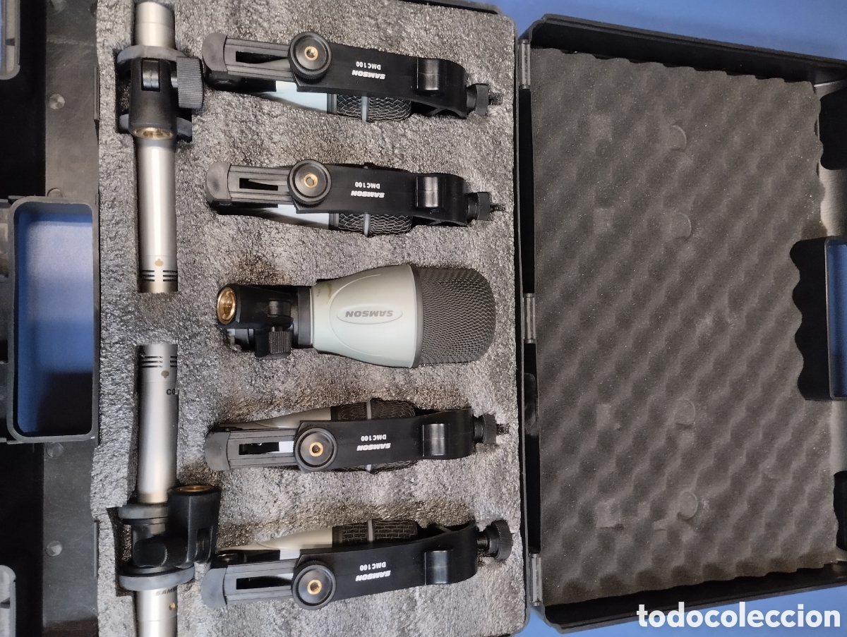 Instrumentos musicales: Kit de 7 micros Samson para Bateria. Estado excelente. - Foto 2