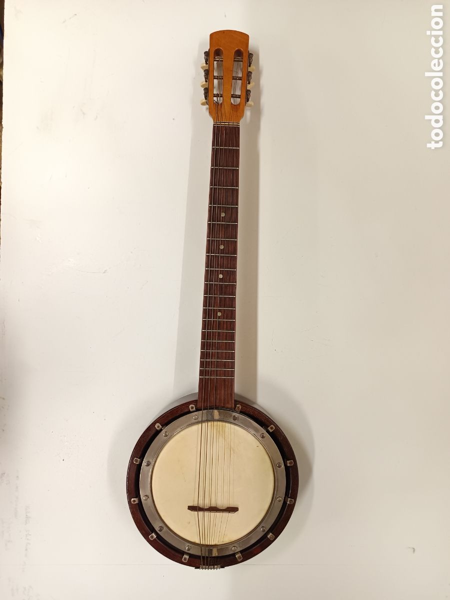 Instrumentos musicales: Banjo Antiguo de 6 cuerdas - Foto 1
