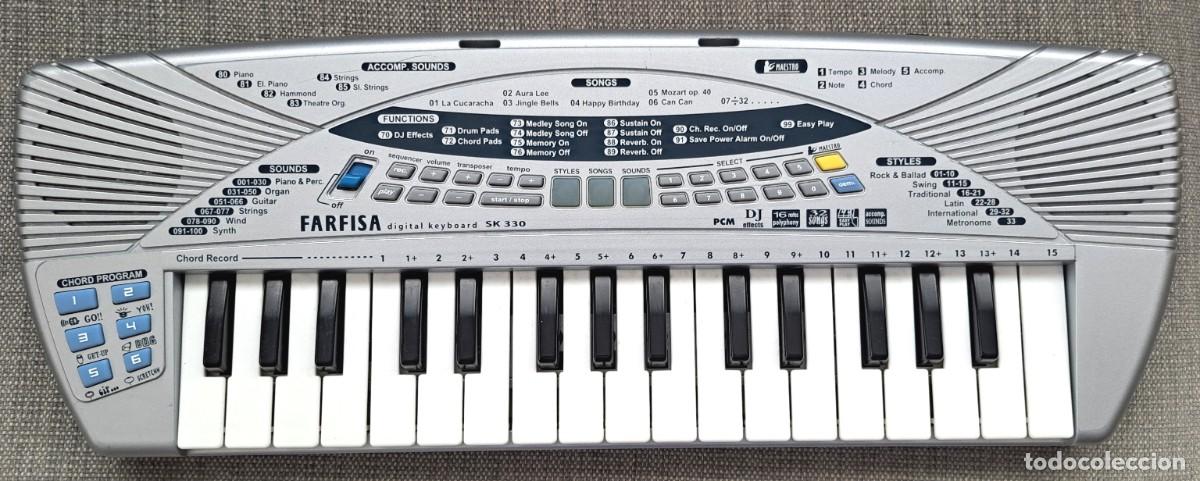 Instrumentos musicales: TECLADO DIGITAL FARFISA SK 330. FUNCIONANDO PERFECTAMENTE. - Foto 1