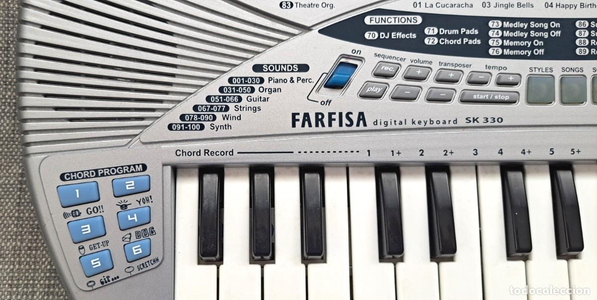 Instrumentos musicales: TECLADO DIGITAL FARFISA SK 330. FUNCIONANDO PERFECTAMENTE. - Foto 4