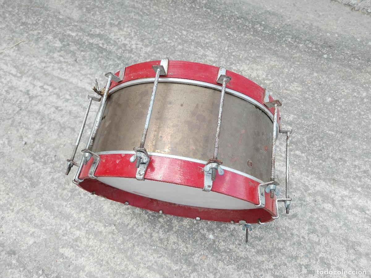 Instrumentos musicales: antiguo tambor de lat&oacute;n percusi&oacute;n - Foto 3