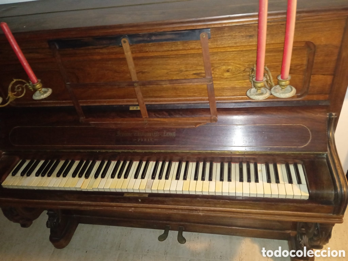 Instrumentos musicales: Piano de pared de 1870 - Foto 4