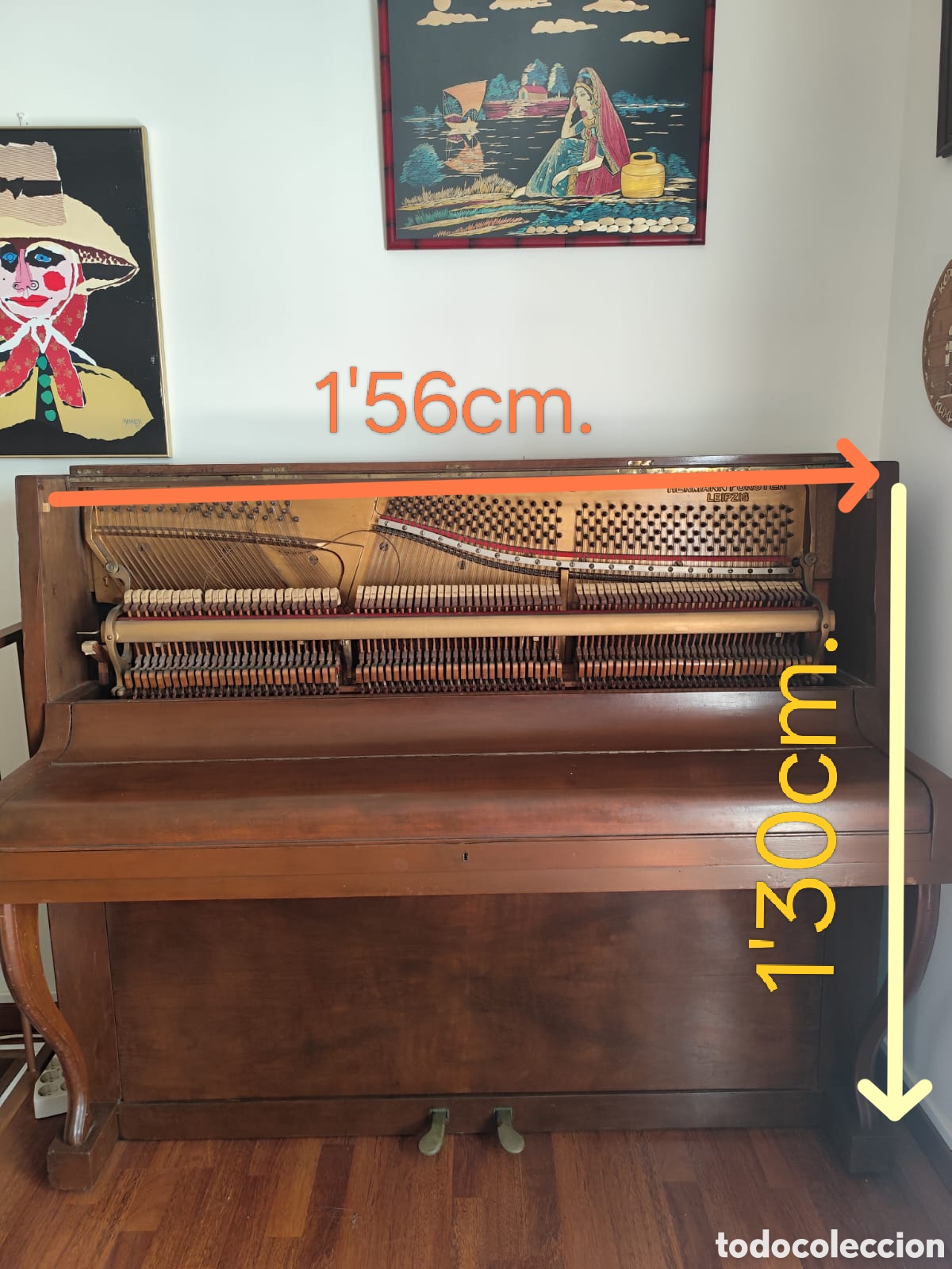 Instrumentos musicales: Piano de pared antiguo - Foto 3