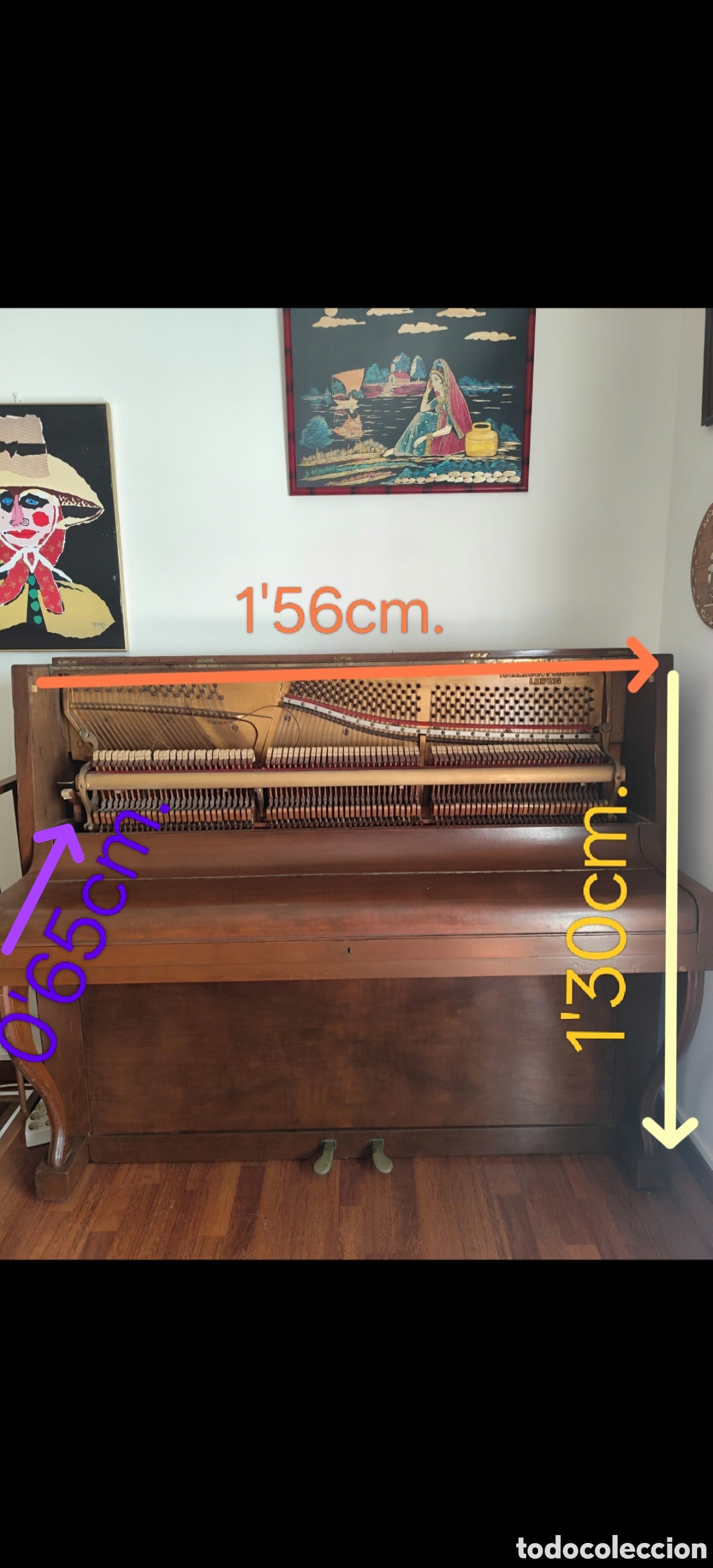 Instrumentos musicales: Piano de pared antiguo - Foto 1