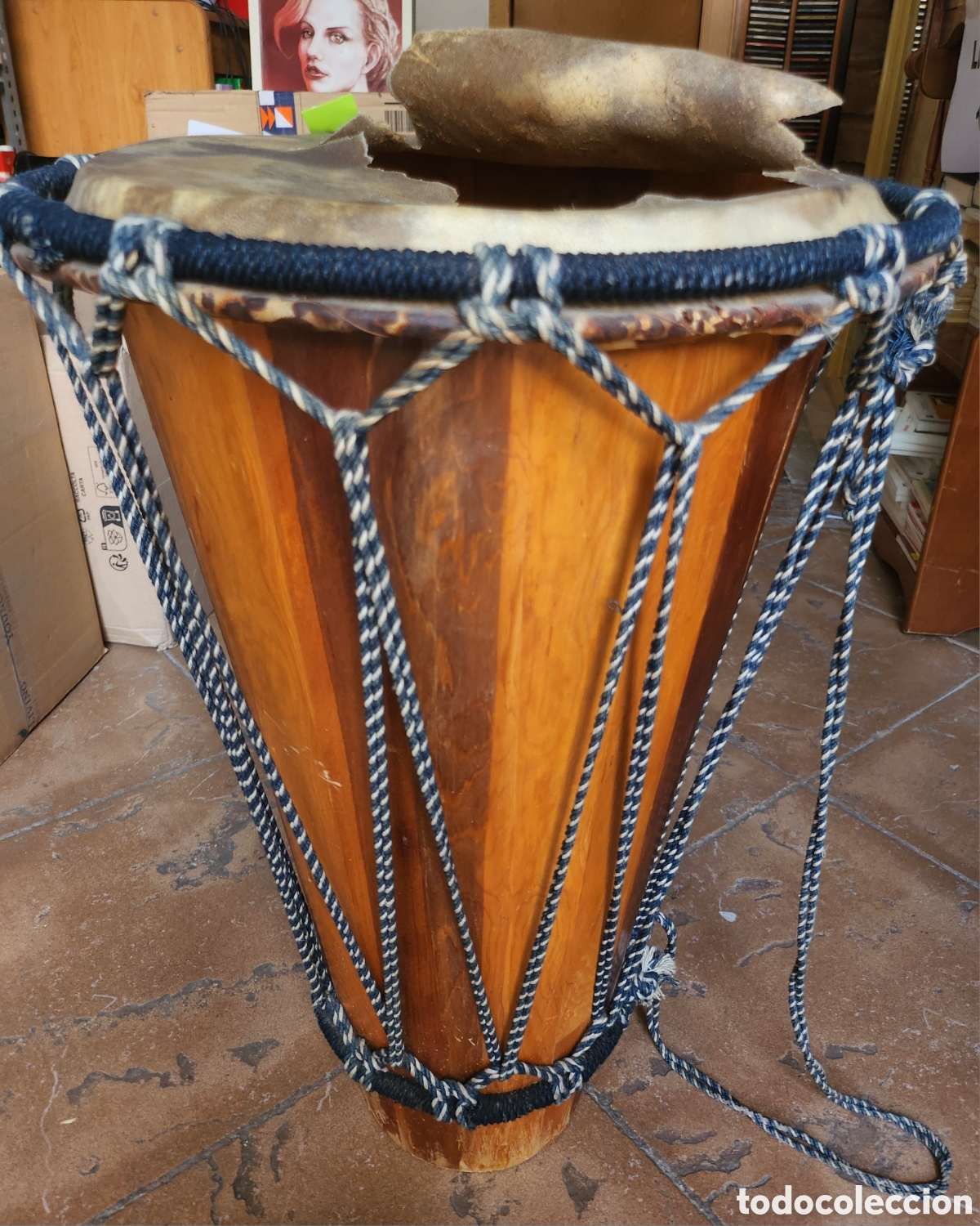 Instrumentos musicales: Tambor ashinko de madera - Foto 1
