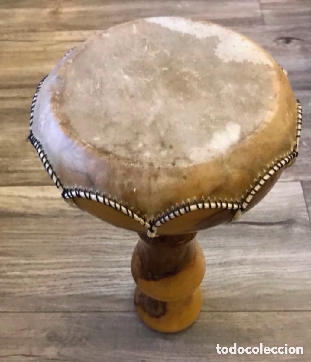Instrumentos musicales: Timbal artesano de madera y piel de cabra - Foto 2