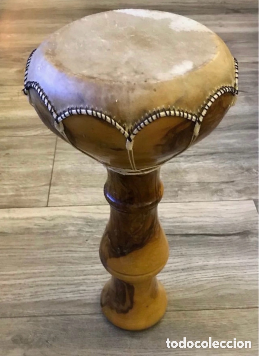 Instrumentos musicales: Timbal artesano de madera y piel de cabra - Foto 1