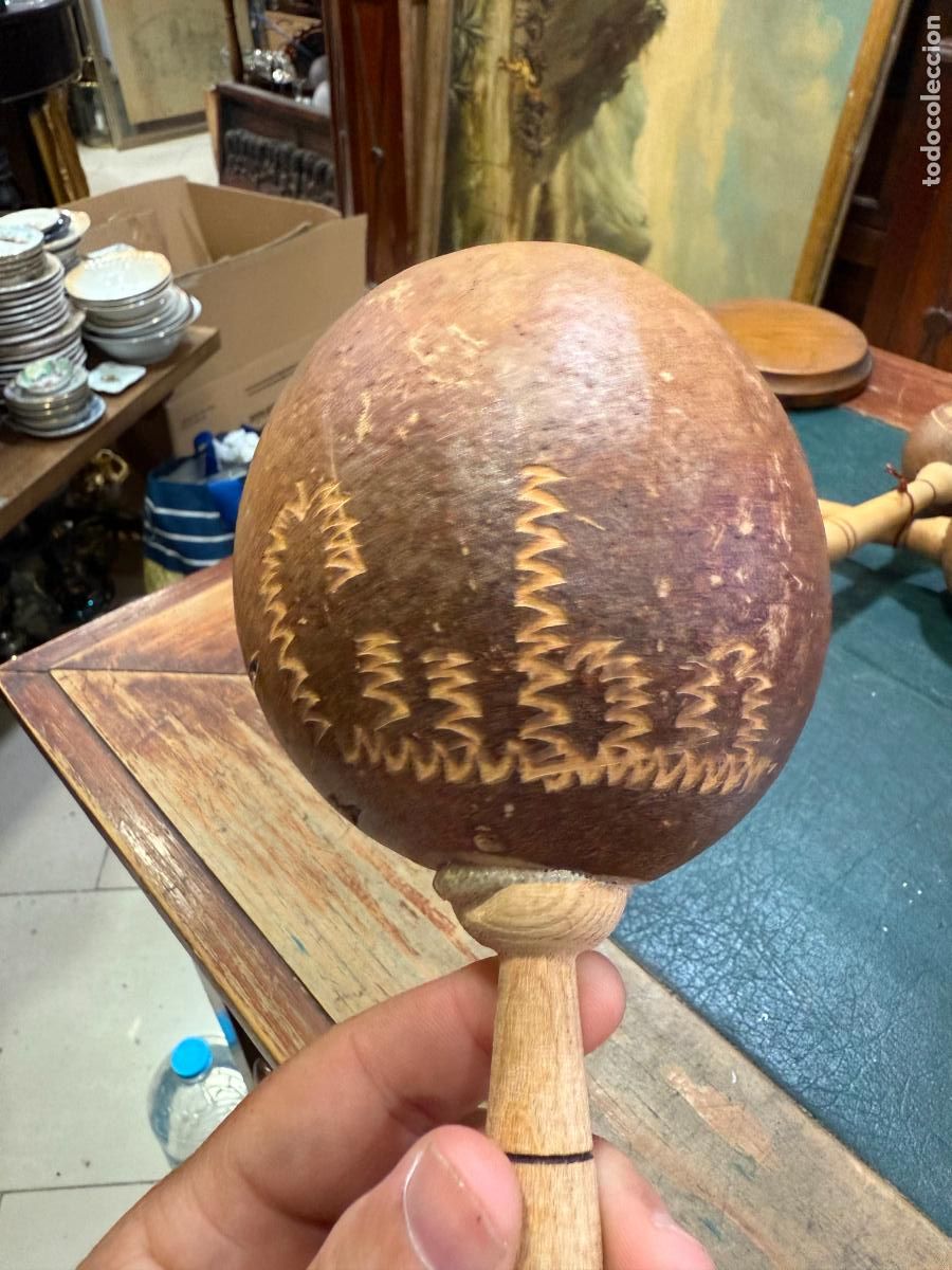 Instrumentos musicales: MARACA HECHA A MANO EN CUBA - MEDIDA 22 CM - Foto 4