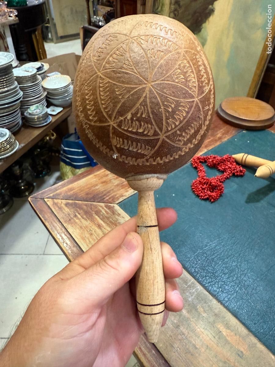 Instrumentos musicales: MARACA HECHA A MANO EN CUBA - MEDIDA 22 CM - Foto 1