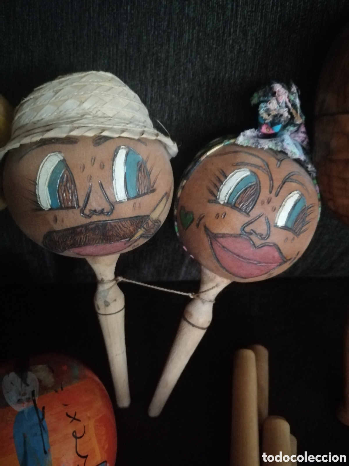 Instrumentos musicales: Maracas colecci&oacute;n antiguas - Foto 2