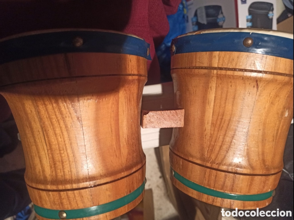 Instrumentos musicales: Bongo de madera a&ntilde;os 70 - Foto 2