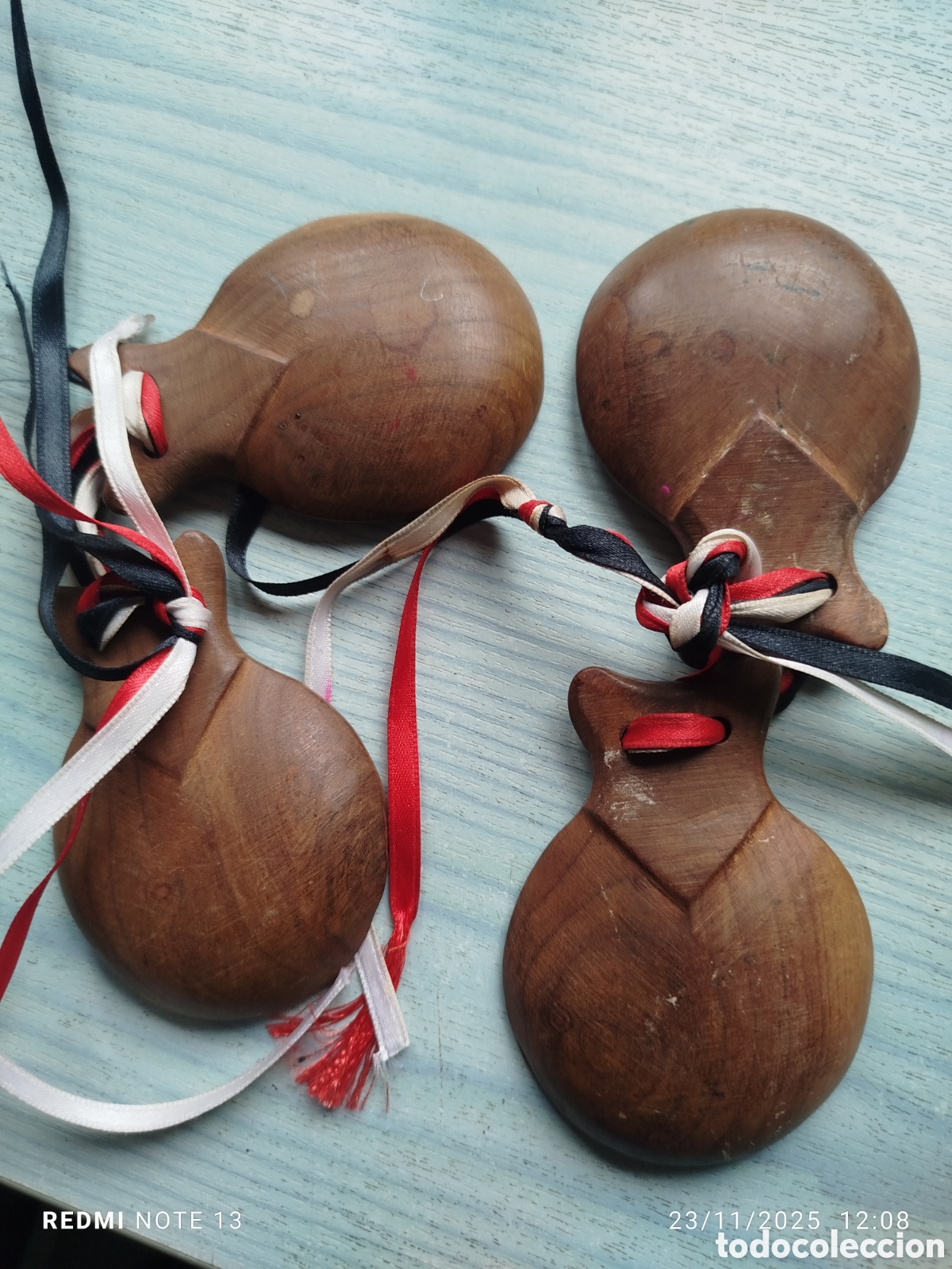 Instrumentos musicales: Casta&ntilde;uelas de casta&ntilde;o - Foto 1