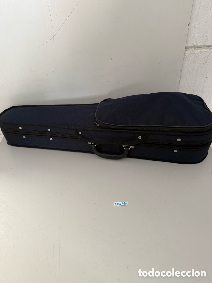 Instrumentos musicales: Viol&iacute;n antiguo de madera con estuche - Foto 2