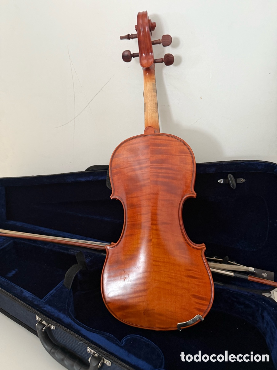 Instrumentos musicales: Viol&iacute;n antiguo de madera con estuche - Foto 6