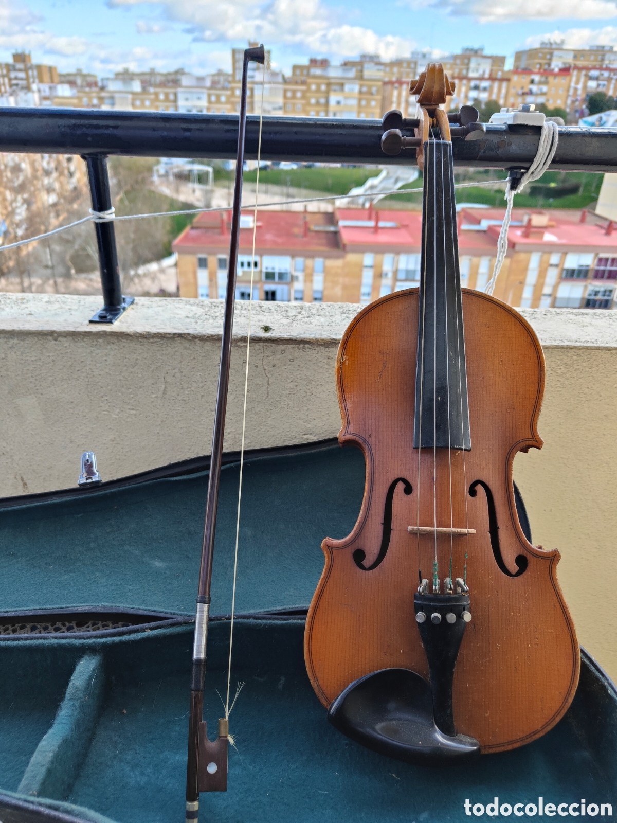 Instrumentos musicales: ANTIGUO VIOLIN EN ESTUCHE - Foto 3