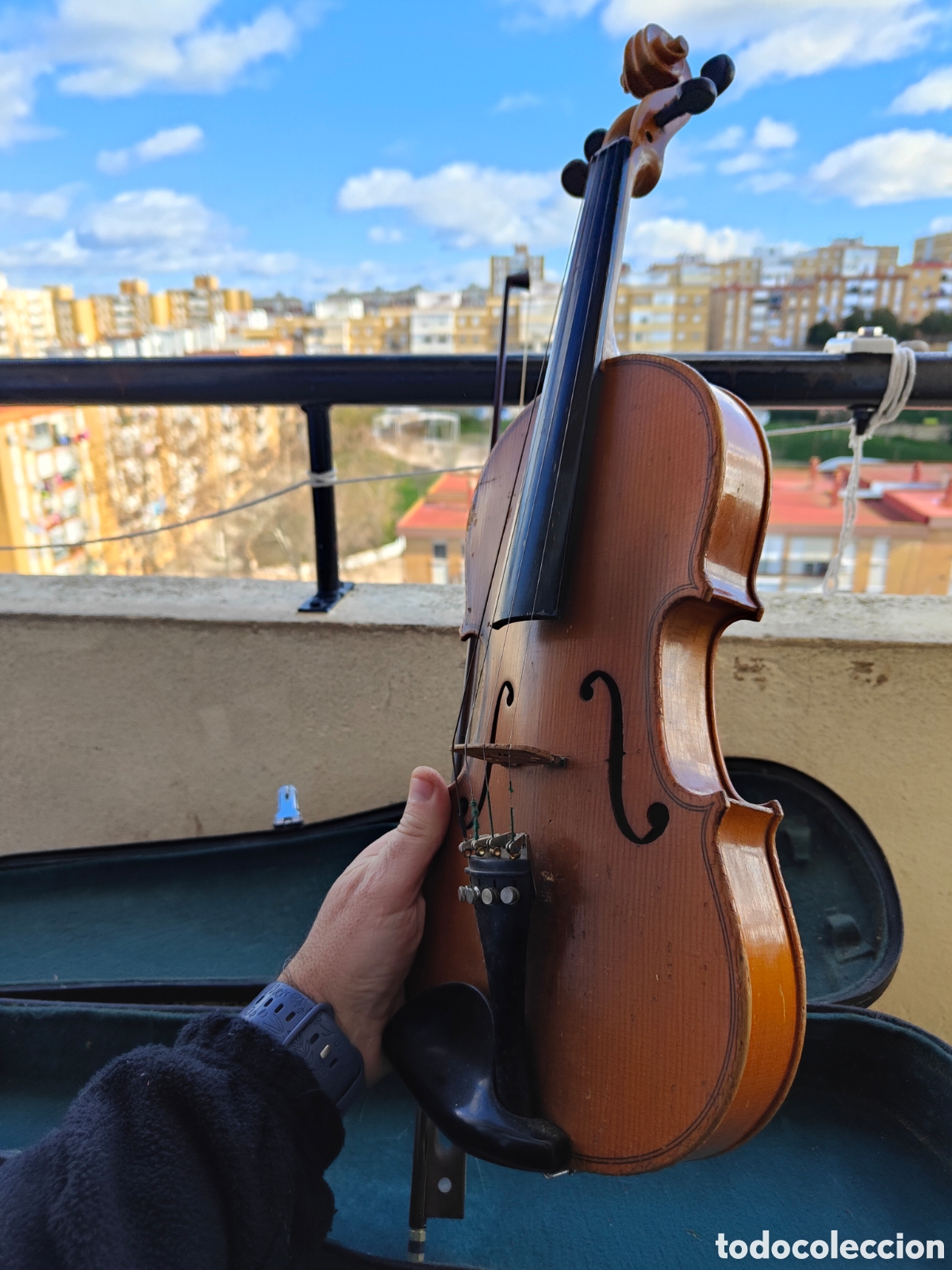 Instrumentos musicales: ANTIGUO VIOLIN EN ESTUCHE - Foto 5