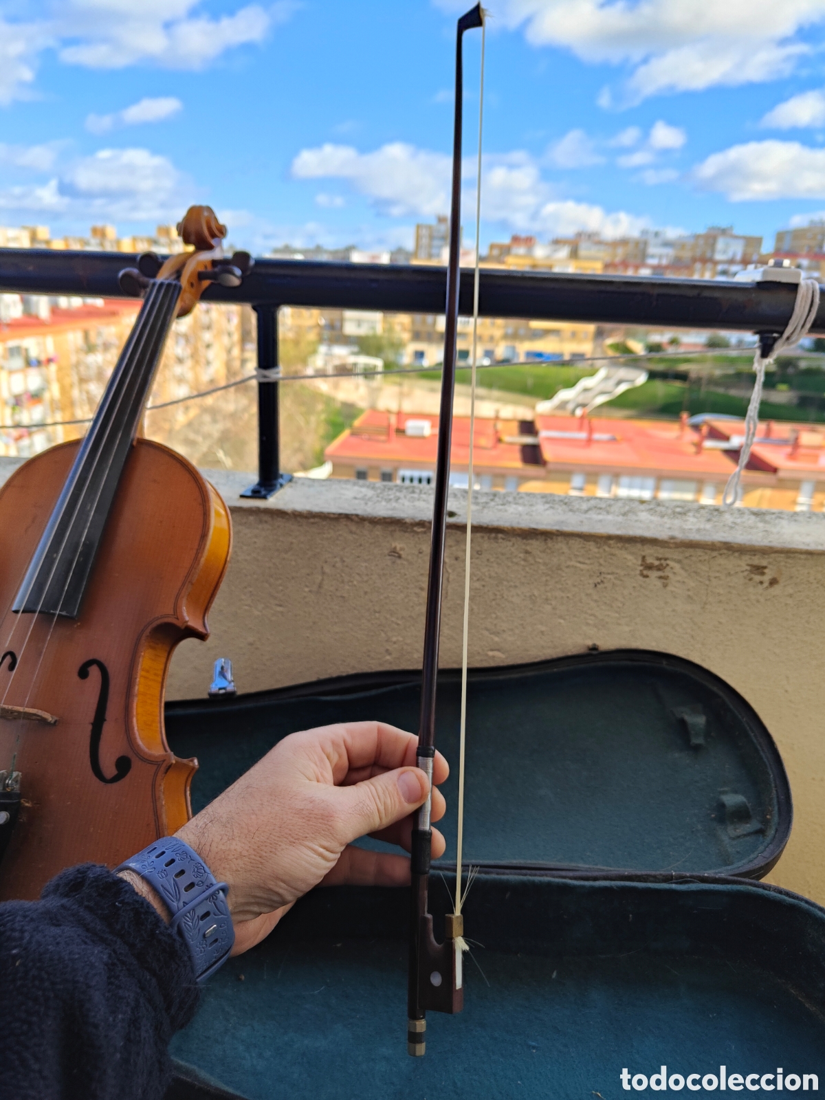 Instrumentos musicales: ANTIGUO VIOLIN EN ESTUCHE - Foto 7