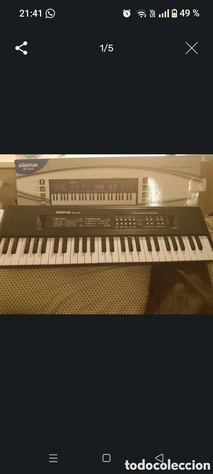 Instrumentos musicales: Piano electr&oacute;nico+micr&ograve;fono( Keyboard54keys) - Foto 1