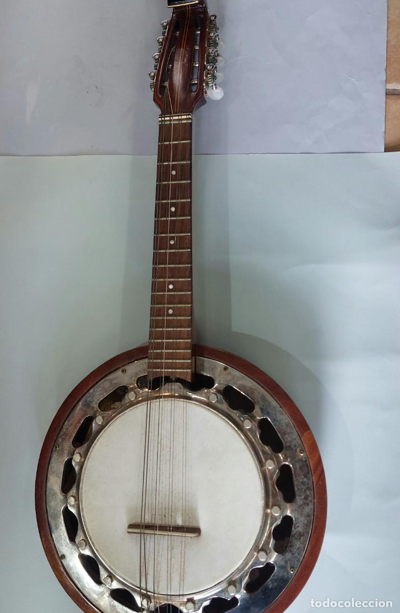 Instrumentos musicales: Banjo de madera de arce y marqueter&iacute;a. - Foto 2