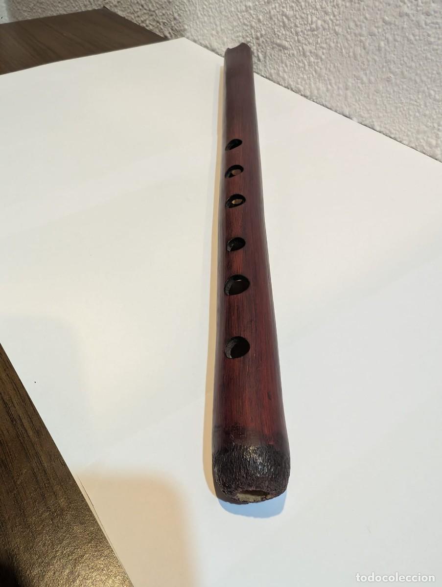 Instrumentos musicales: Quena peruana artesanal madera jacarand&aacute; - Sol - Foto 1