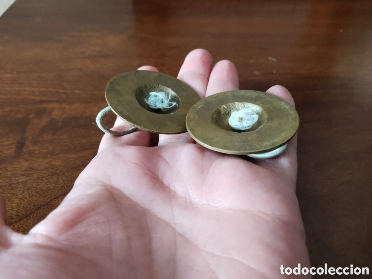 Instrumentos musicales: Pareja de cr&oacute;talos platillos. - Foto 3